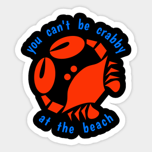 Crabby Beach Sticker